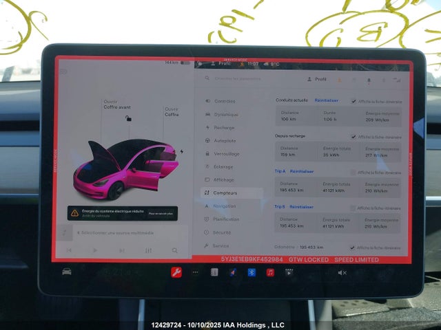 Tesla MODEL 3 2019 5YJ3E1EB9KF452984 Image 7