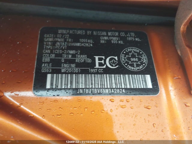 Aukcja sprzedaży 2022 Nissan Qashqai, vin: JN1BJ1BV6NW342824, numer aukcji: 12449132