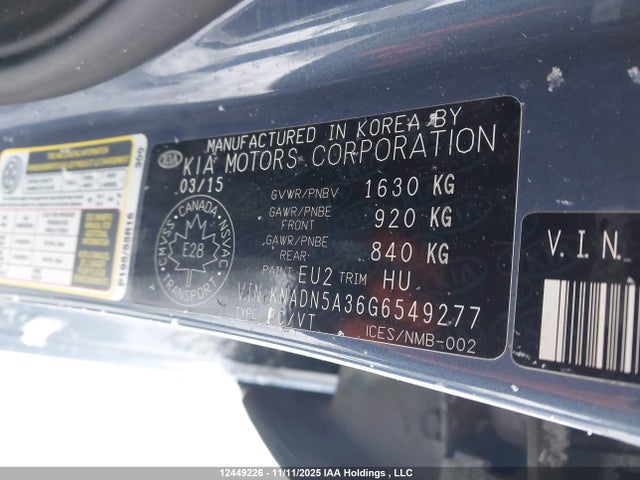 Продажа на аукционе авто 2016 Kia Rio, vin: KNADN5A36G6549277, номер лота: 12449226