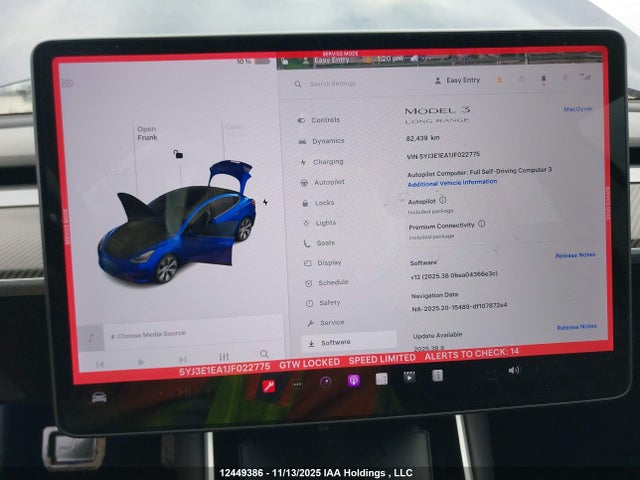 5YJ3E1EA1JF022775 Tesla MODEL 3