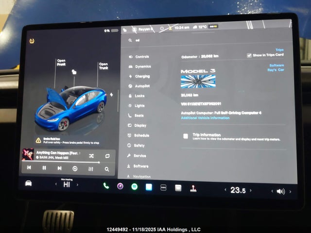 5YJ3E1ETXSF962091 Tesla MODEL 3