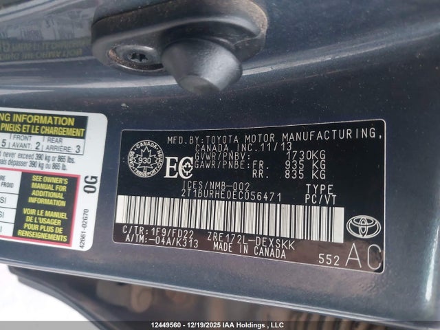 Toyota Corolla S 2014 2T1BURHE0EC056471 Image 35