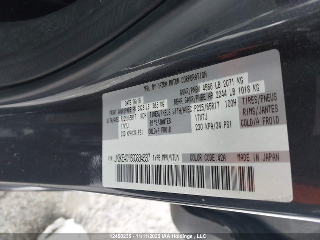JM3KE4CY8G0834537 Mazda CX-5