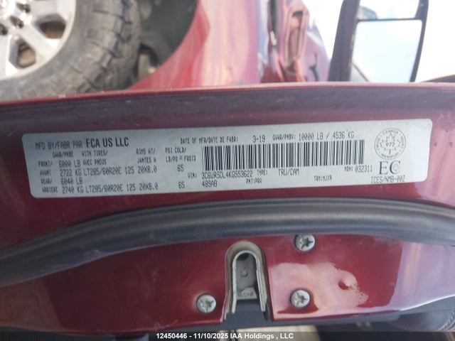 3C6UR5DL4KG553622 RAM 2500 Big Horn