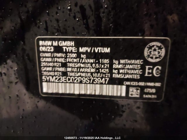 Продажа на аукционе авто 2023 Bmw X4 M, vin: 5YM23EC02P9S73947, номер лота: 12450573