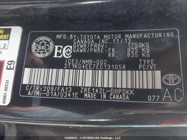 2T1KU4EE7EC131058 Toyota Matrix