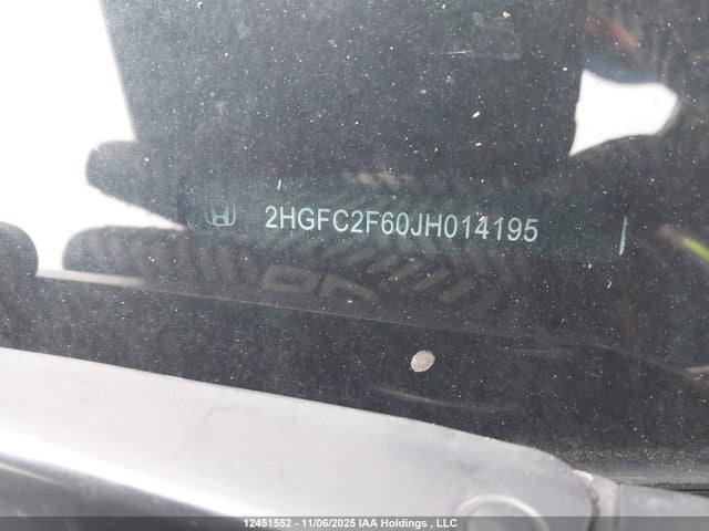 Honda k20c2 2018 2HGFC2F60JH014195 Image 9