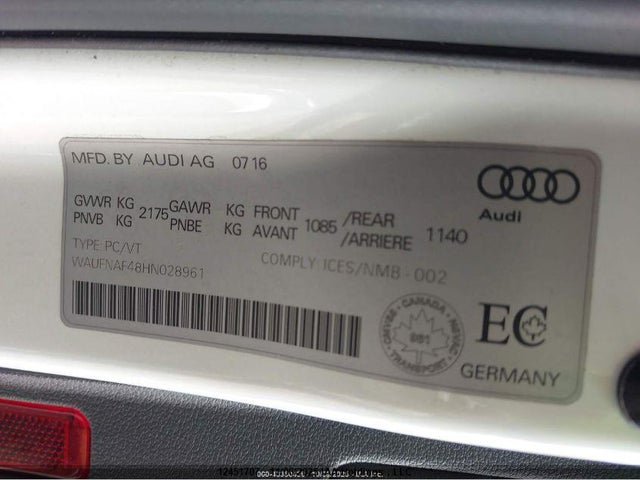 WAUFNAF48HN028961 Audi A4 2.0t Premium