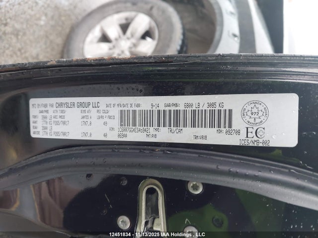 12451834 :رقم المزاد ، 1C6RR7GGXES459421 vin ، 2014 Dodge Ram 1500 مزاد بيع