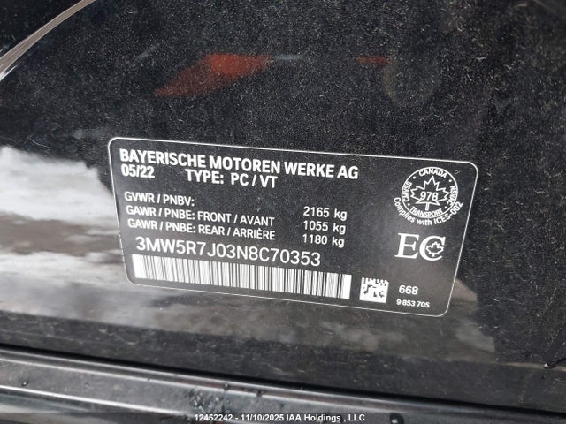 3MW5R7J03N8C70353 BMW 330i Xdrive