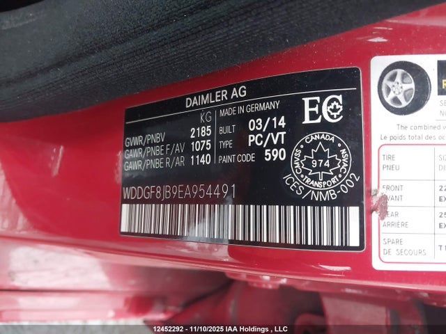 Продажа на аукционе авто 2014 Mercedes-benz C 350 4matic, vin: WDDGF8JB9EA954491, номер лота: 12452292