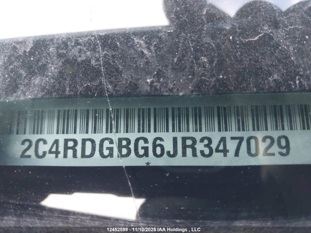 2C4RDGBG6JR347029 Dodge Grand Caravan Cvp/sxt