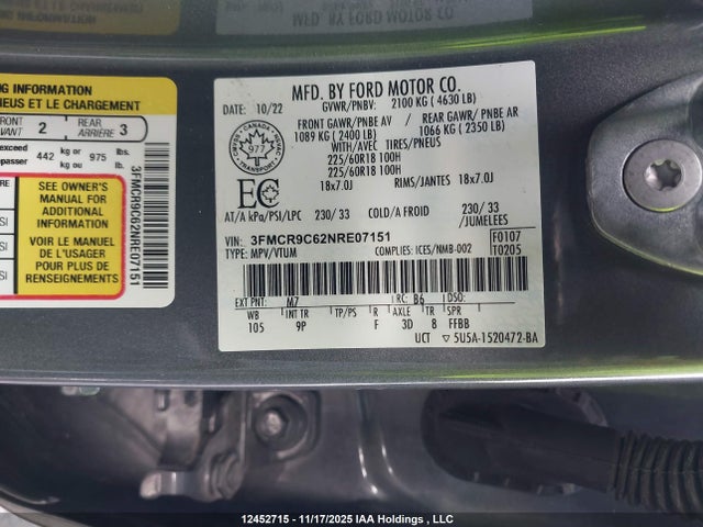 Ford dragon 2022 3FMCR9C62NRE07151 Image 17