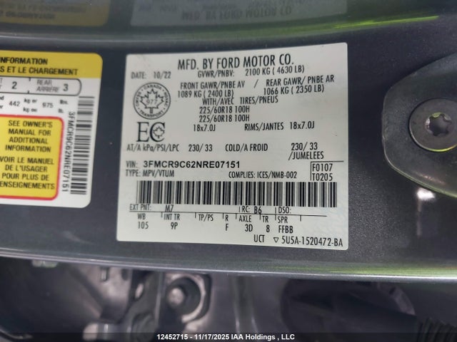 Ford dragon 2022 3FMCR9C62NRE07151 Image 9