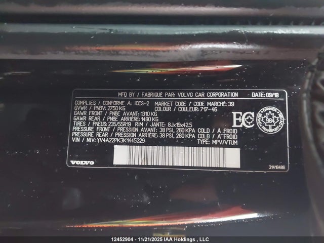 YV4A22PK3K1445229 Volvo Xc90 T6 Momentum