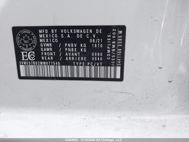 Volkswagen JETTA SEL 2021 3VWE57BU2MM077548 Image 9