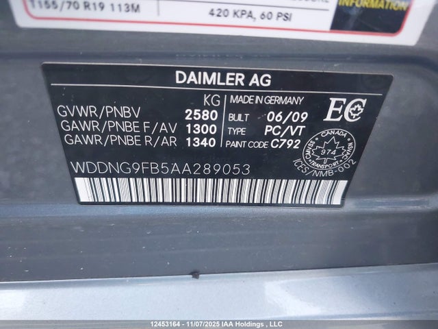 Aukcja sprzedaży 2010 Mercedes-benz S 400, vin: WDDNG9FB5AA289053, numer aukcji: 12453164