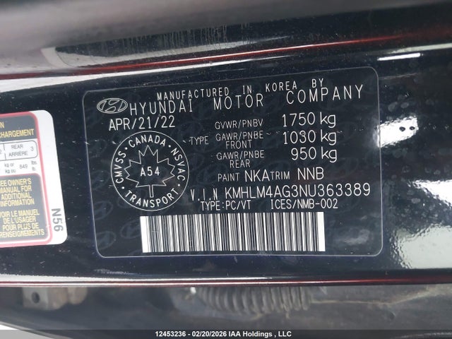 Продаж на аукціоні авто 2022 Hyundai Elantra Preferred Ivt With Sun And Tech Package, vin: KMHLM4AG3NU363389, номер лоту: 12453236
