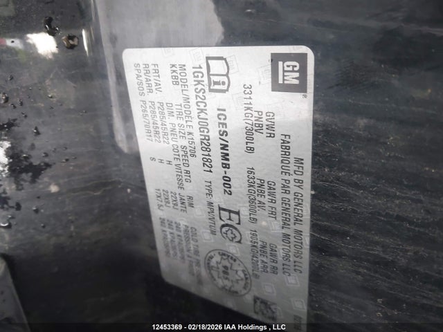 1GKS2CKJ0GR281821 GMC Yukon
