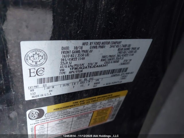 Ford 3.5l gtdi 2018 1FMJK2AT8JEA68341 Image 18