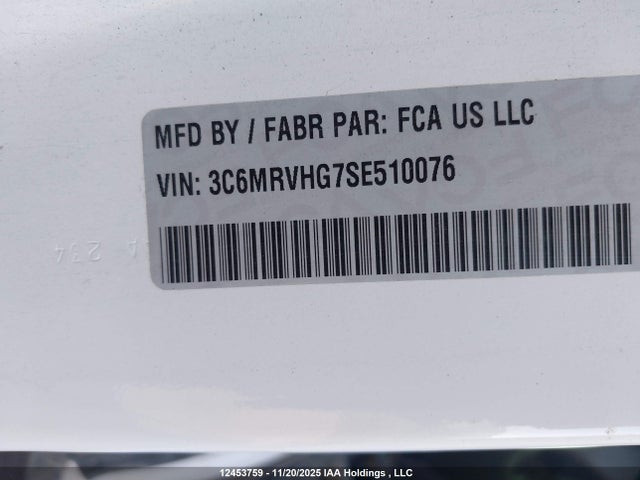 3C6MRVHG7SE510076 RAM Promaster 3500 High Roof