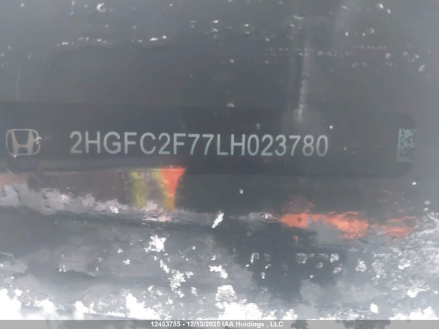 2020 Honda Civic მანქანა იყიდება აუქციონზე, vin: 2HGFC2F77LH023780, აუქციონის ნომერი: 12453785