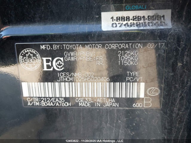 Lexus Is 300 300 2017 JTHCM1D25H5020406 Image 9