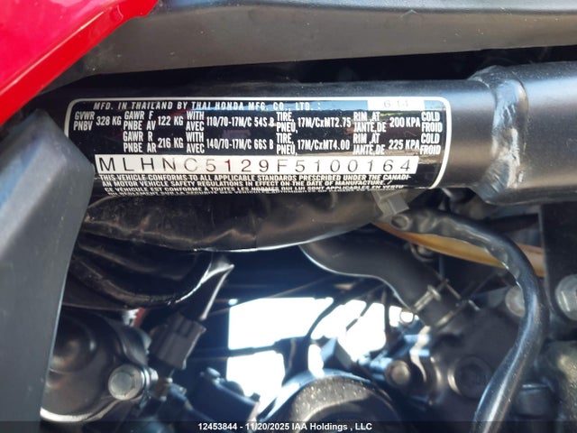 Продаж на аукціоні авто 2015 Honda Cbr300 R, vin: MLHNC5129F5100164, номер лоту: 12453844