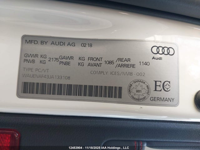 WAUENAF43JA133108 Audi A4 2.0t Progressiv