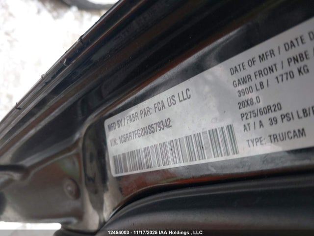RAM 1500 Classic Tradesman 2021 1C6RR7FG0MS579342 Image 9