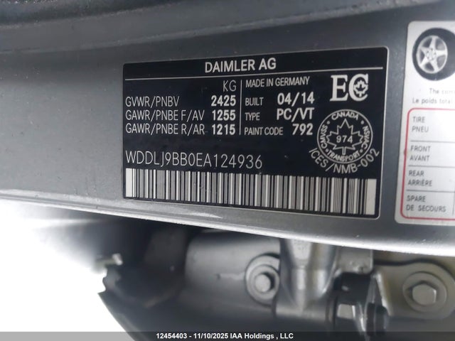 Mercedes-Benz Cls-Class 2014 WDDLJ9BB0EA124936 Image 9