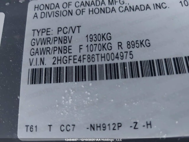 Honda CIVIC HYBRID 2026 2HGFE4F86TH004975 Image 19