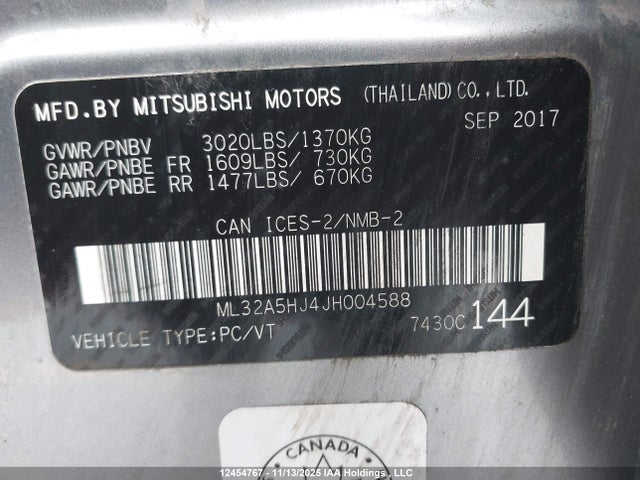 ML32A5HJ4JH004588 Mitsubishi Mirage Gt