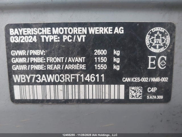 WBY73AW03RFT14611 BMW I4