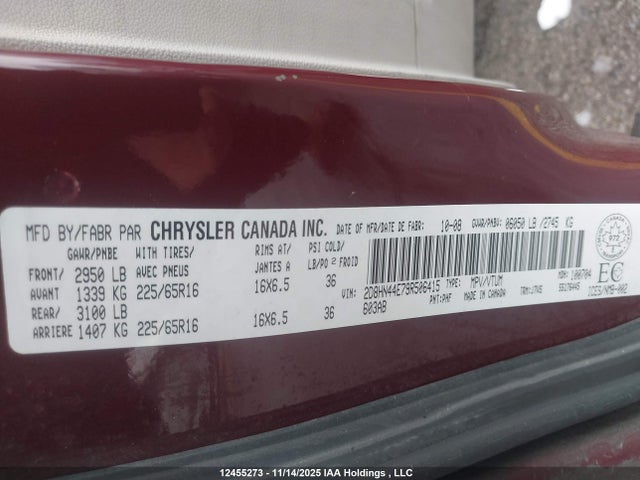 Aukcja sprzedaży 2009 Dodge Grand Caravan, vin: 2D8HN44E79R506415, numer aukcji: 12455273