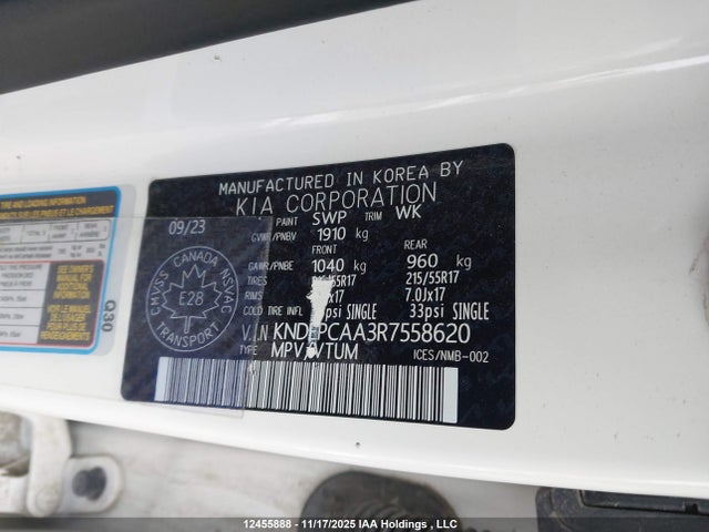 KNDEPCAA3R7558620 KIA Seltos Lx