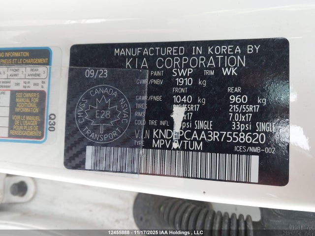 KNDEPCAA3R7558620 KIA Seltos Lx