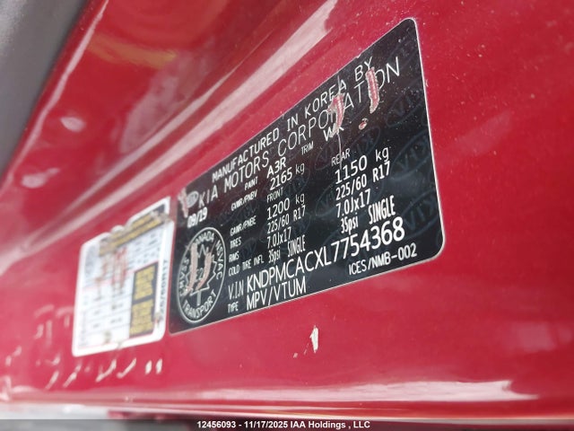 KNDPMCACXL7754368 KIA Sportage Lx/lx Anniversary/lx S