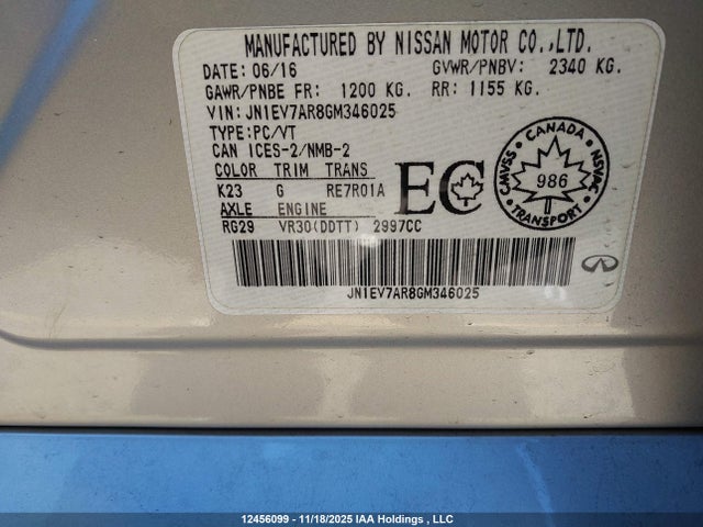 JN1EV7AR8GM346025 Infiniti Q50 3.0t