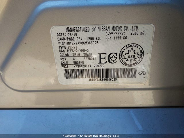 JN1EV7AR8GM346025 Infiniti Q50 3.0t