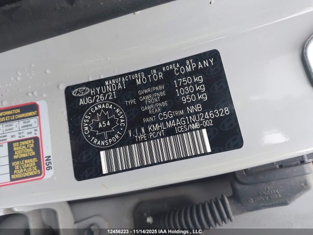 KMHLM4AG1NU246328 Hyundai Elantra
