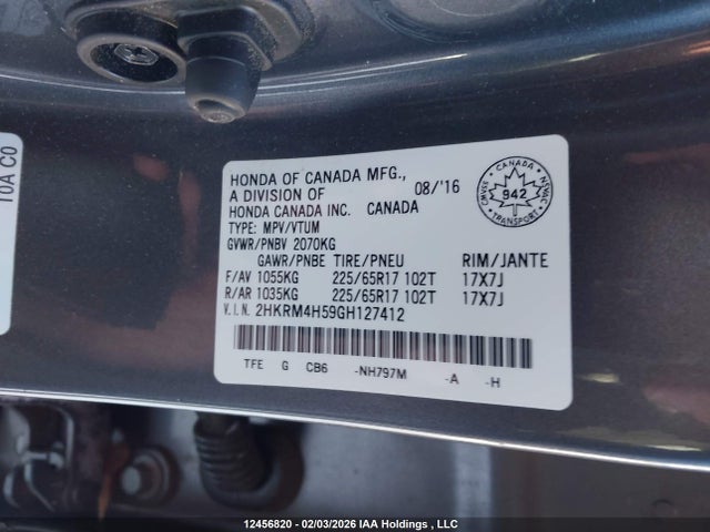 2HKRM4H59GH127412 Honda CR-V