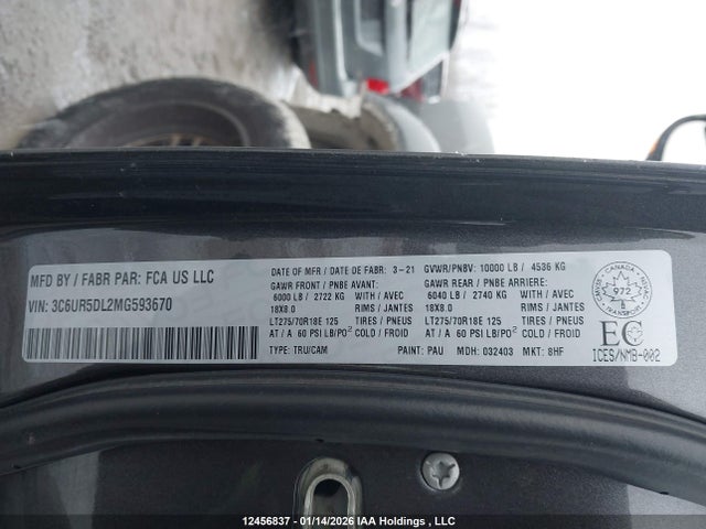 3C6UR5DL2MG593670 RAM 2500 Big Horn