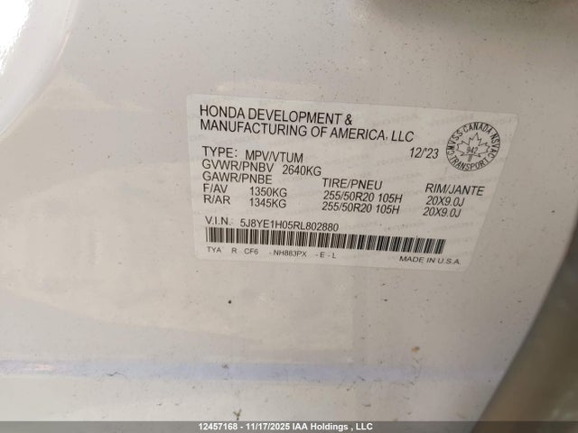 5J8YE1H05RL802880 Acura MDX A-SPEC