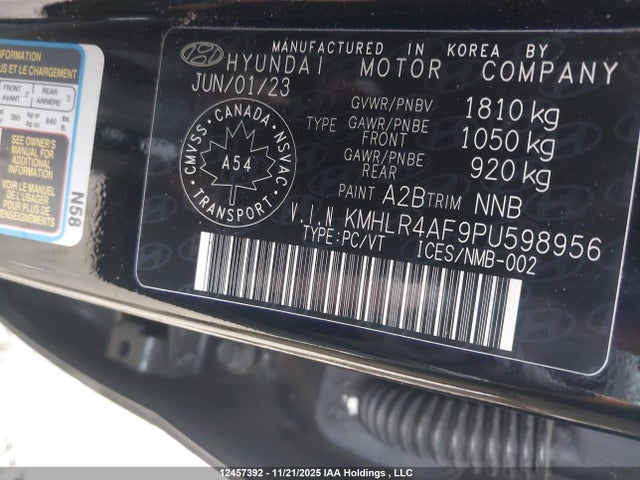 KMHLR4AF9PU598956 Hyundai Elantra N Line Unlimited Dct