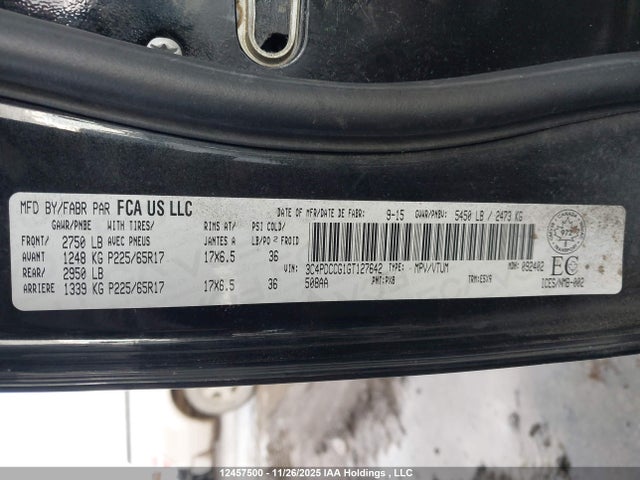 3C4PDCCG1GT127642 Dodge Journey
