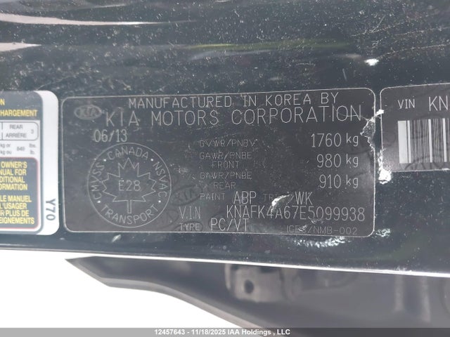 Продажа на аукционе авто 2014 Kia Forte, vin: KNAFK4A67E5099938, номер лота: 12457643