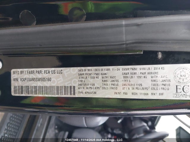 1C4PJXAN5SW505160 Jeep Wrangler 2-door Sport S