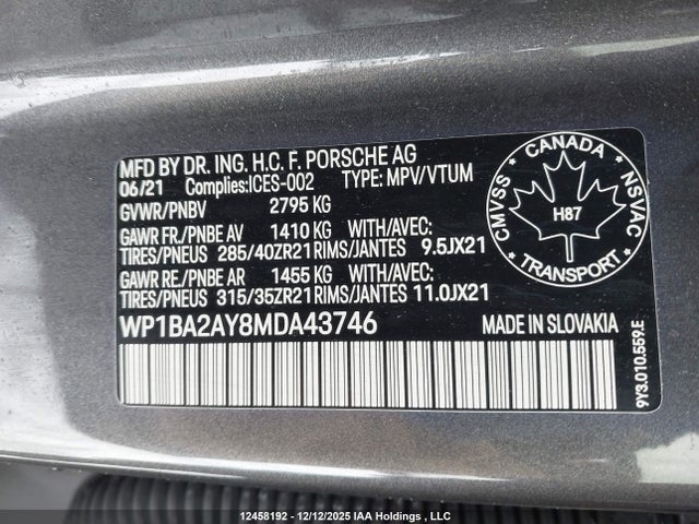 Porsche Cayenne Coupe 2021 WP1BA2AY8MDA43746 Image 18