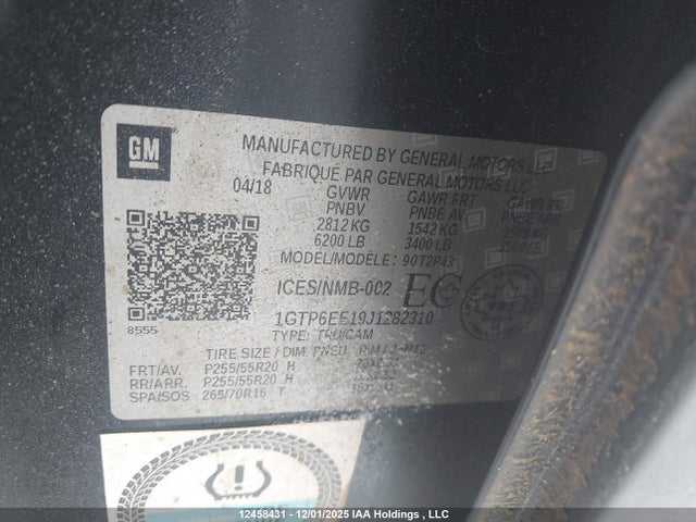 Aukcja sprzedaży 2018 Gmc Canyon Denali, vin: 1GTP6EE19J1282310, numer aukcji: 12458431